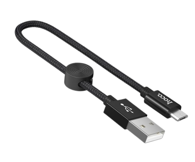 Кабель Micro USB Hoco X35 0.25m Black